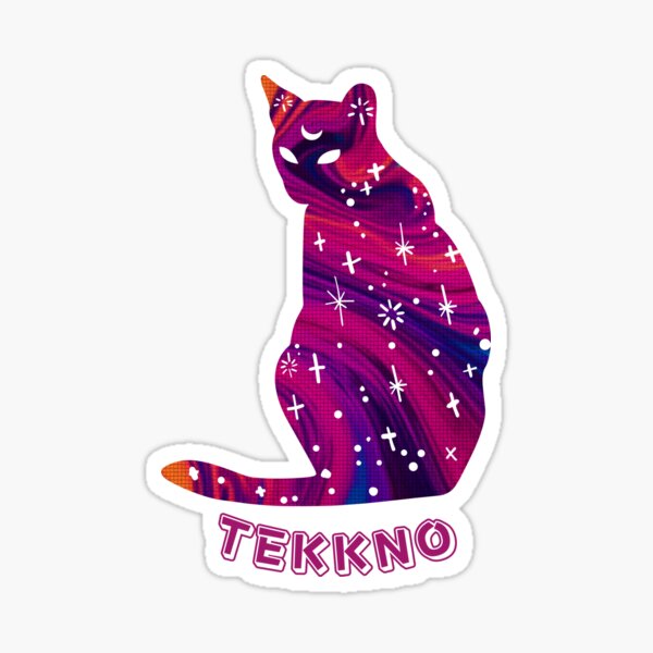Techno Cat Sticker