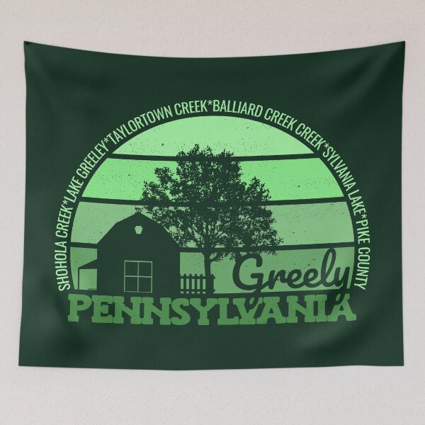 Item preview, Greely Pennsylvania Sunset Retro Vintage Local Pride Logo designed and sold by CRHPOD20.
