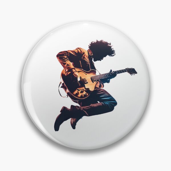 Item preview, Retro 90s Guitarist Jumping on Stage designed and sold by Jasava Shop.