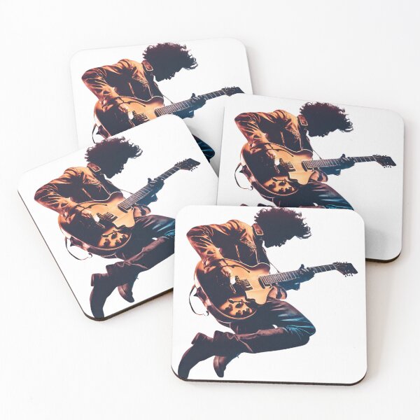 Item preview, Retro 90s Guitarist Jumping on Stage designed and sold by Jasava Shop.