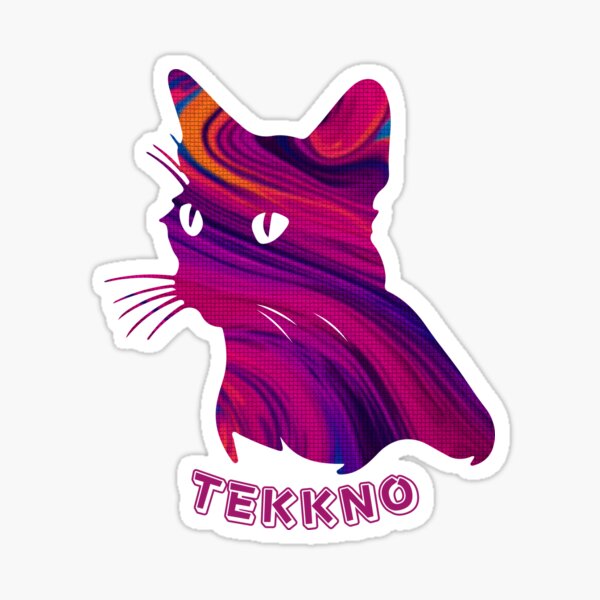 Techno Cat Sticker