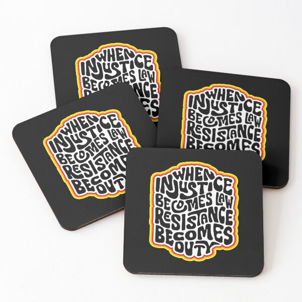 Item preview, When Injustice Becomes Law Resistance Becomes Duty Word Art designed and sold by Unhinged Heather.