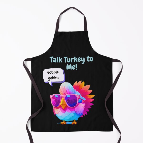 Item preview, Happy Thanksgiving - Talk Turkey To Me "Gobble Gobble" Black Background designed and sold by Delightful Divine Design.