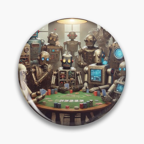 Item preview, High-Stakes Robot Poker Game designed and sold by Nerdy-Tees.