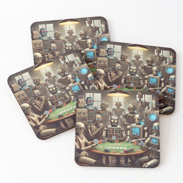 Item preview, High-Stakes Robot Poker Game designed and sold by Nerdy-Tees.
