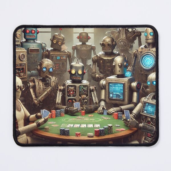 Item preview, High-Stakes Robot Poker Game designed and sold by Nerdy-Tees.