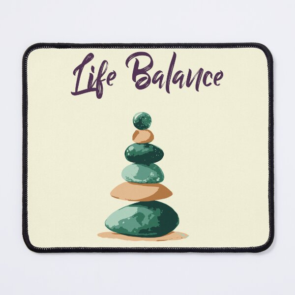 Item preview, Balancing Stones Watercolor with 'Life Balance' Text designed and sold by niteshRart.