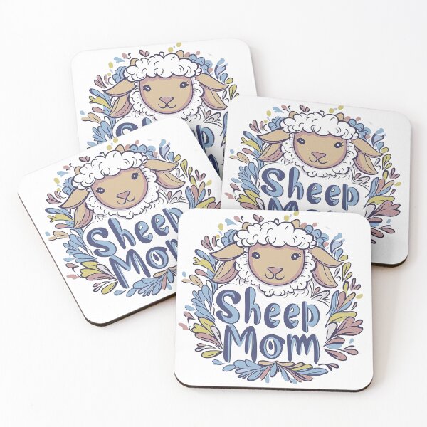 Item preview, Sheep Mom – Pastel Cartoon Logo with Floral Touches designed and sold by vfxbear.