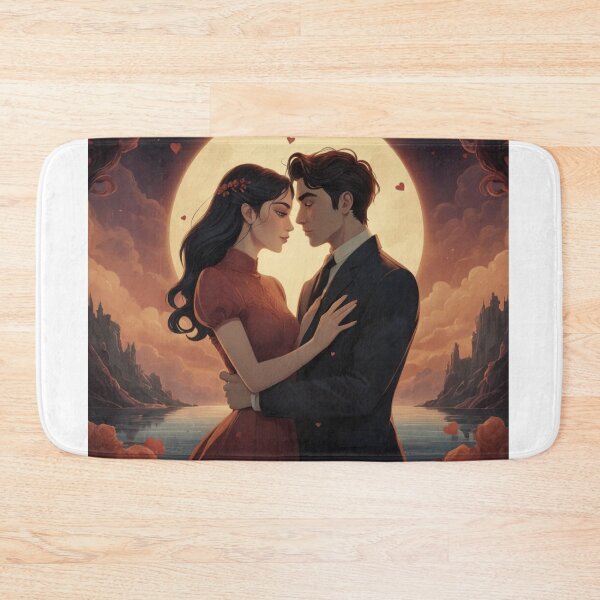 Item preview, Romantic Moonlight Hug: A Lover's Embrace designed and sold by choder61.