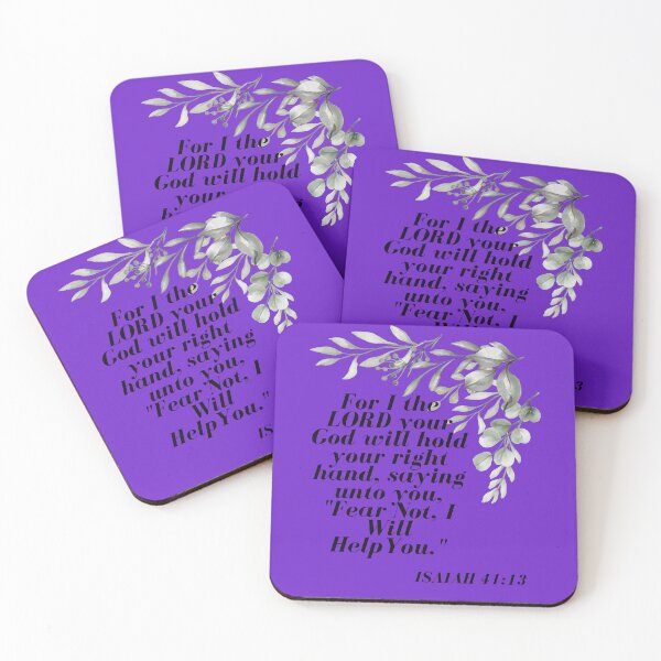Item preview, Bible Verses - Isaiah 41:13 Purple Background designed and sold by Maylene1.