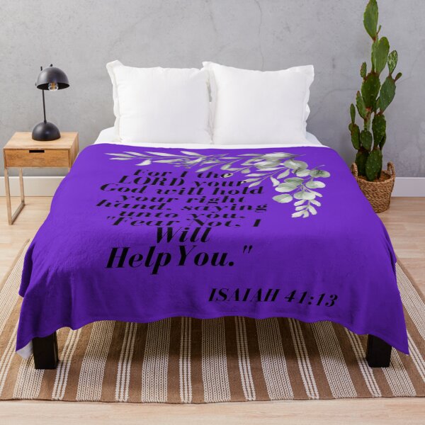 Item preview, Bible Verses - Isaiah 41:13 Purple Background designed and sold by Maylene1.
