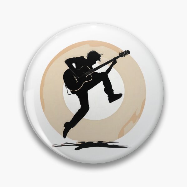 Item preview, Shadow of a 90s Guitarist Jumping on Stage designed and sold by Jasava Shop.