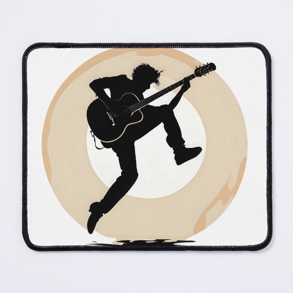 Item preview, Shadow of a 90s Guitarist Jumping on Stage designed and sold by Jasava Shop.
