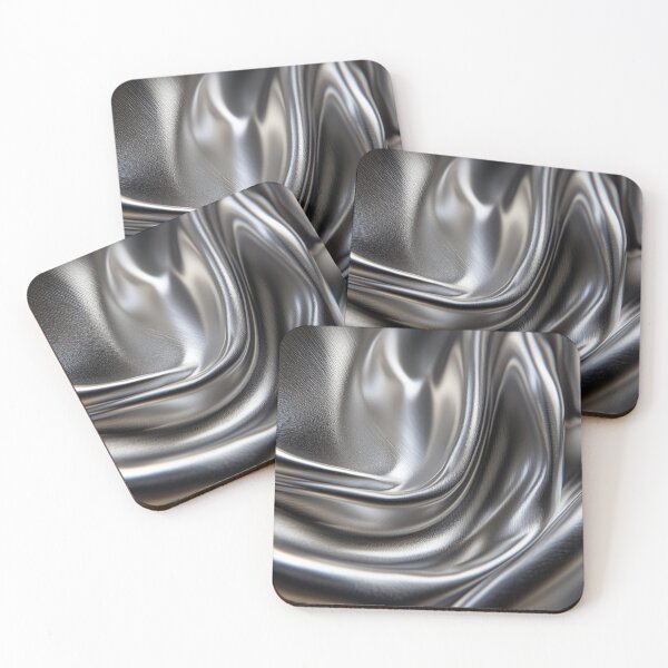 Item preview, Abstract silver black metallic fabric texture designed and sold by lematworks.