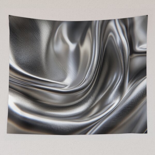 Item preview, Abstract silver black metallic fabric texture designed and sold by lematworks.