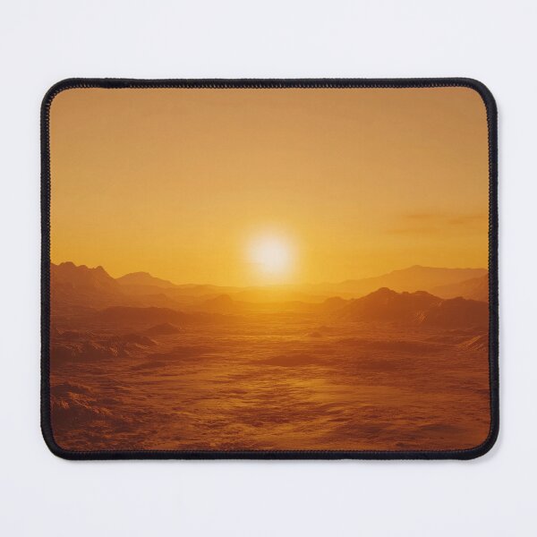 Item preview, Golden sunset over a vast desert landscape designed and sold by lematworks.