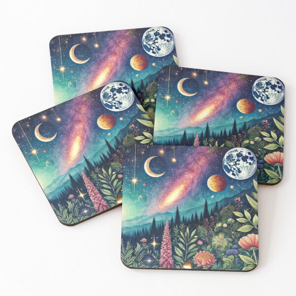 Item preview, Galaxy & Night Life Fusion Mural Painting designed and sold by Dream Bloom Gallery.