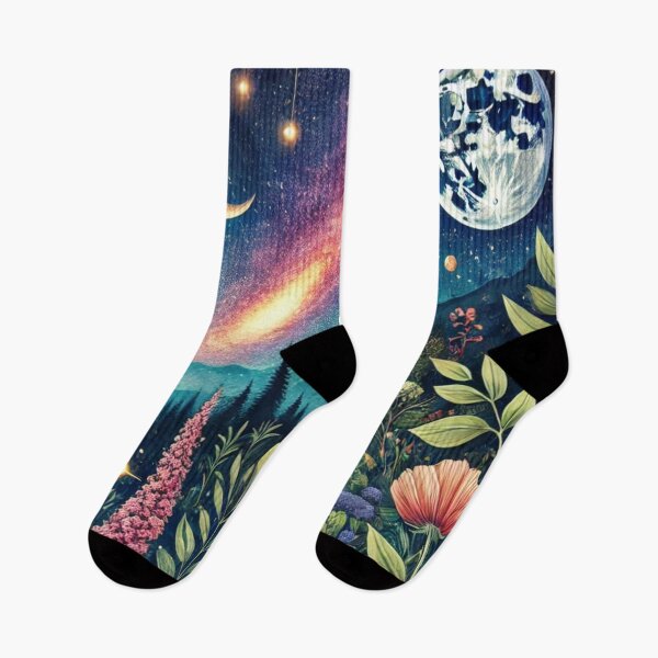 Item preview, Galaxy & Night Life Fusion Mural Painting designed and sold by Dream Bloom Gallery.