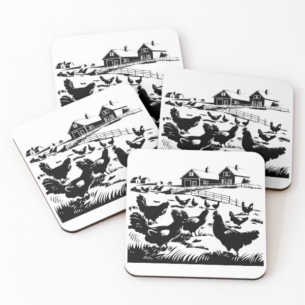 Item preview, Chicken Farm Poultry Livestock Broiler Free-range designed and sold by inkoutninja.