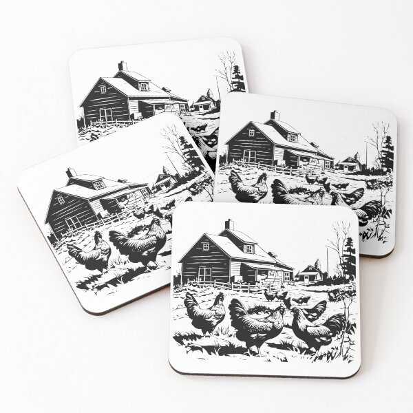 Item preview, Chicken Farm Poultry Livestock Broiler Free-range designed and sold by inkoutninja.