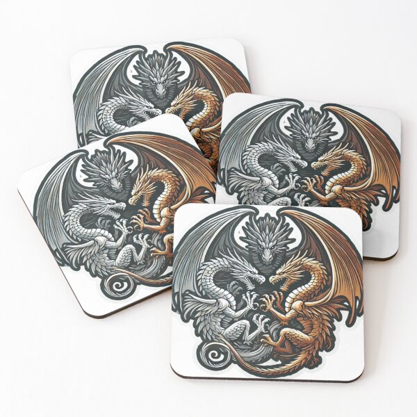 Item preview, Three Dragons: Silver and Copper designed and sold by PinUpPizzazz.