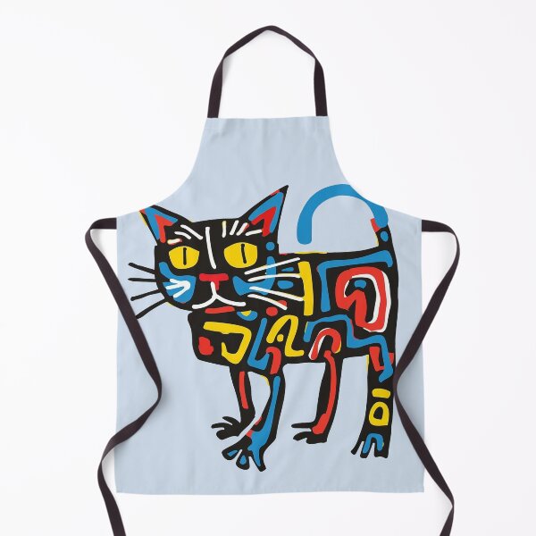 Item preview, Whimsical Strange Black Cat Abstract Frightened Meow designed and sold by Sturdust.