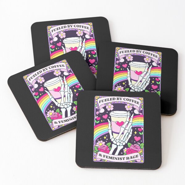 Item preview, Fueled By Coffee & Feminist Rage Floral designed and sold by JemmyTT.