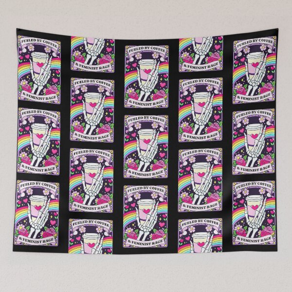 Item preview, Fueled By Coffee & Feminist Rage Floral designed and sold by JemmyTT.