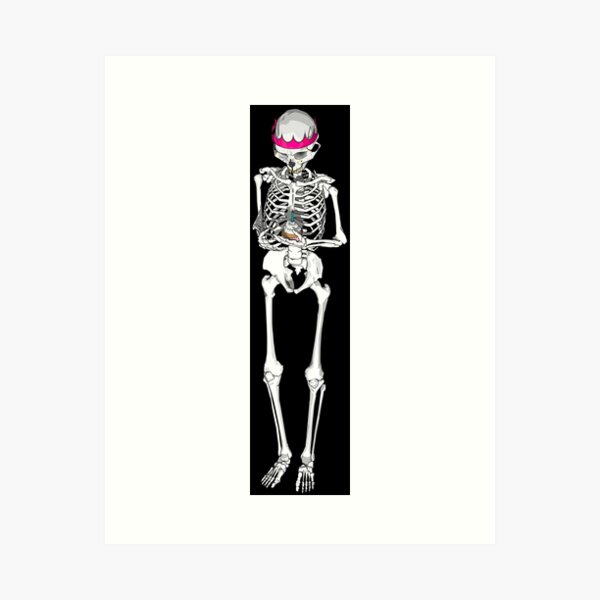 Item preview, Skeleton with birthday cupcake & hat designed and sold by m-yoga-store.