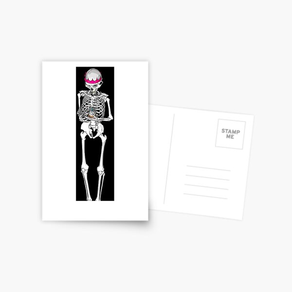 Item preview, Skeleton with birthday cupcake & hat designed and sold by m-yoga-store.