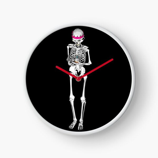 Item preview, Skeleton with birthday cupcake & hat designed and sold by Whimsy Trail Co.