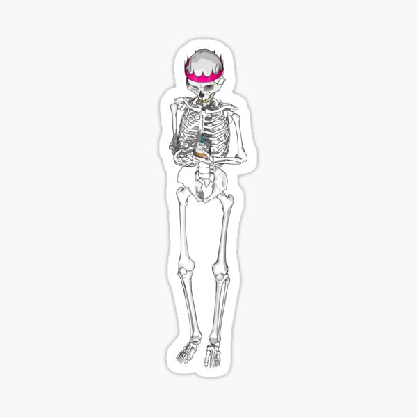 Item preview, Skeleton with birthday cupcake & hat designed and sold by m-yoga-store.