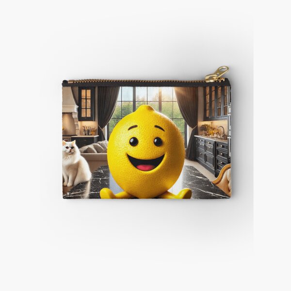 Item preview, The smiling lemon in the luxurious kitchen setting with the cat designed and sold by DreamAura.