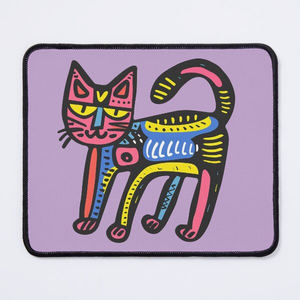 Item preview, Playful Whimsical Black Cat Colorful 80s Pop Art designed and sold by Sturdust.