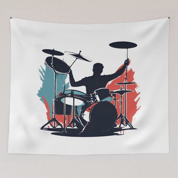 Item preview, Drummer Playing Retro 90s Music designed and sold by Jasava Shop.