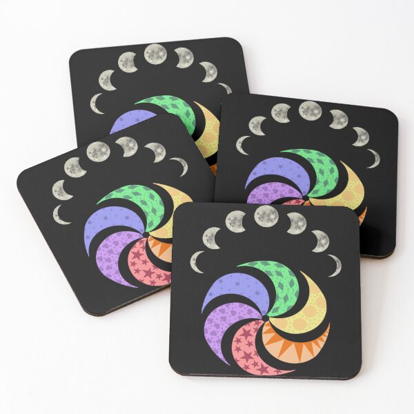 Item preview, Rainbow Pinwheel with Moon Cycle designed and sold by HandmadeHarmony.