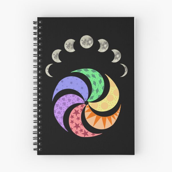 Item preview, Rainbow Pinwheel with Moon Cycle designed and sold by HandmadeHarmony.