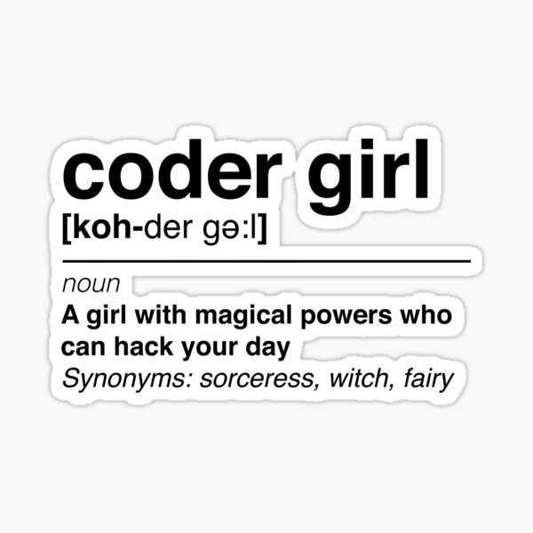 Coder girl Sticker