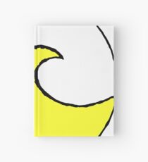 vibrant yellow circle wave Hardcover Journal