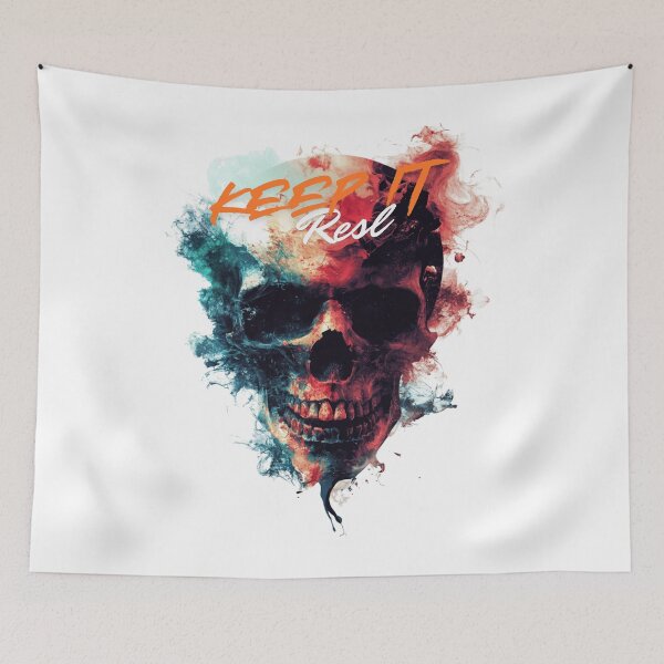 Item preview, A Skull in a Colorful Cloud designed and sold by Natthiya Minimal.