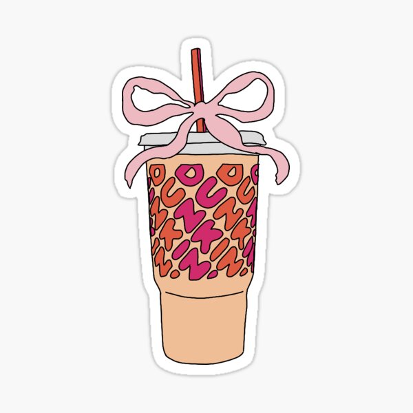 Item preview, Preppy Dunkin' Coffee Bow Drink designed and sold by Squirrelry.