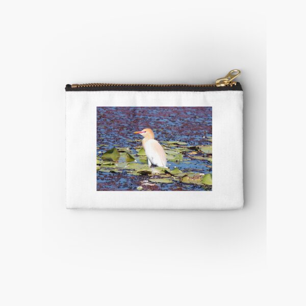Item preview, Cattle Egret in breeding plumage sitting a pond designed and sold by BirdsAlive.