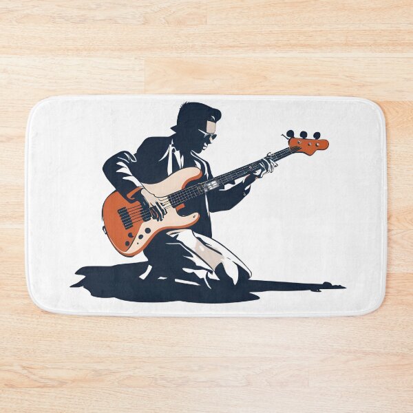 Item preview, Guitarist Kneeling in Retro 90s Style designed and sold by Jasava Shop.