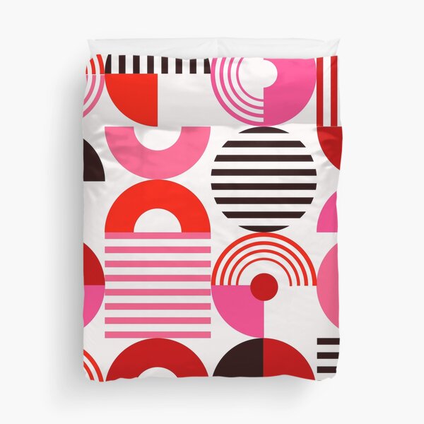 Item preview, Pink, Black, And Red Mid-Century Mod Bauhaus Geometric designed and sold by DEC02.