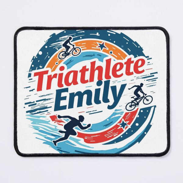 Item preview, Dynamic Triathlete Emily - Swim, Bike, Run designed and sold by Triathlongram.