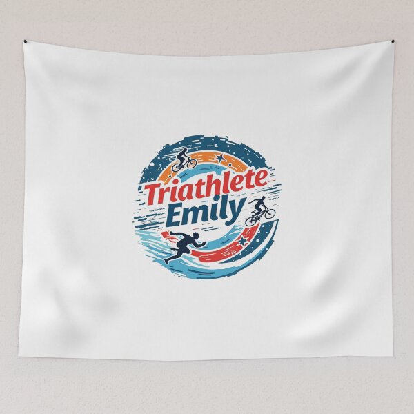 Item preview, Dynamic Triathlete Emily - Swim, Bike, Run designed and sold by Triathlongram.