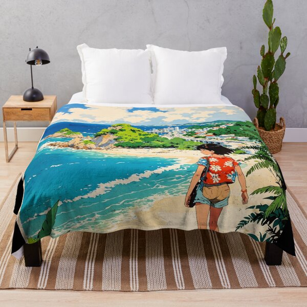 Item preview, Okinawa Japan Retro Anime Girl 80s Vintage Travel designed and sold by Retro-Anime9.