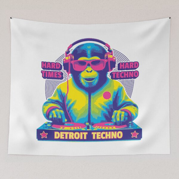 Item preview, DJ Monkey - Hard Times Hard Techno - Detroit Techno designed and sold by Urban-Alien.