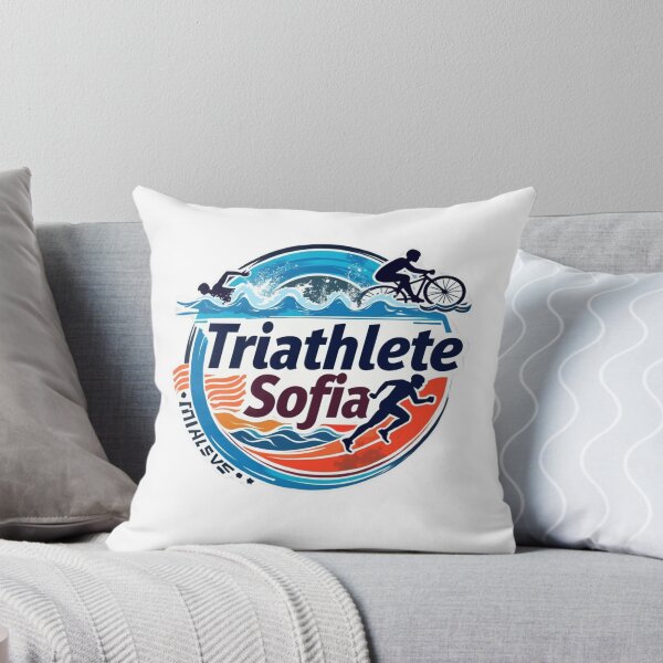 Artikelvorschau, Dynamische Triathletin Sofia – Schwimmen, Radfahren, Laufen entworfen und verkauft von Triathlongram.