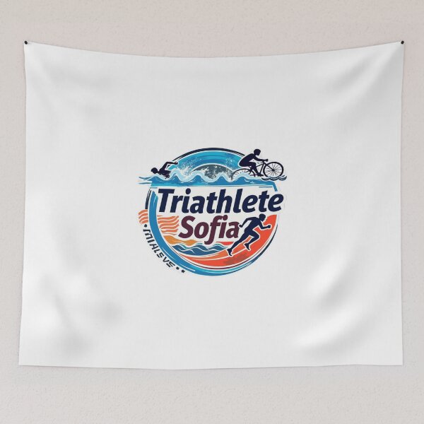 Item preview, Dynamic Triathlete Sofia - Swim, Bike, Run designed and sold by Triathlongram.